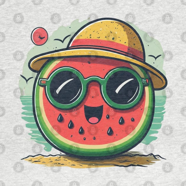 Wear Summer Happiness with This Watermelon Beach Tee by Abystoic